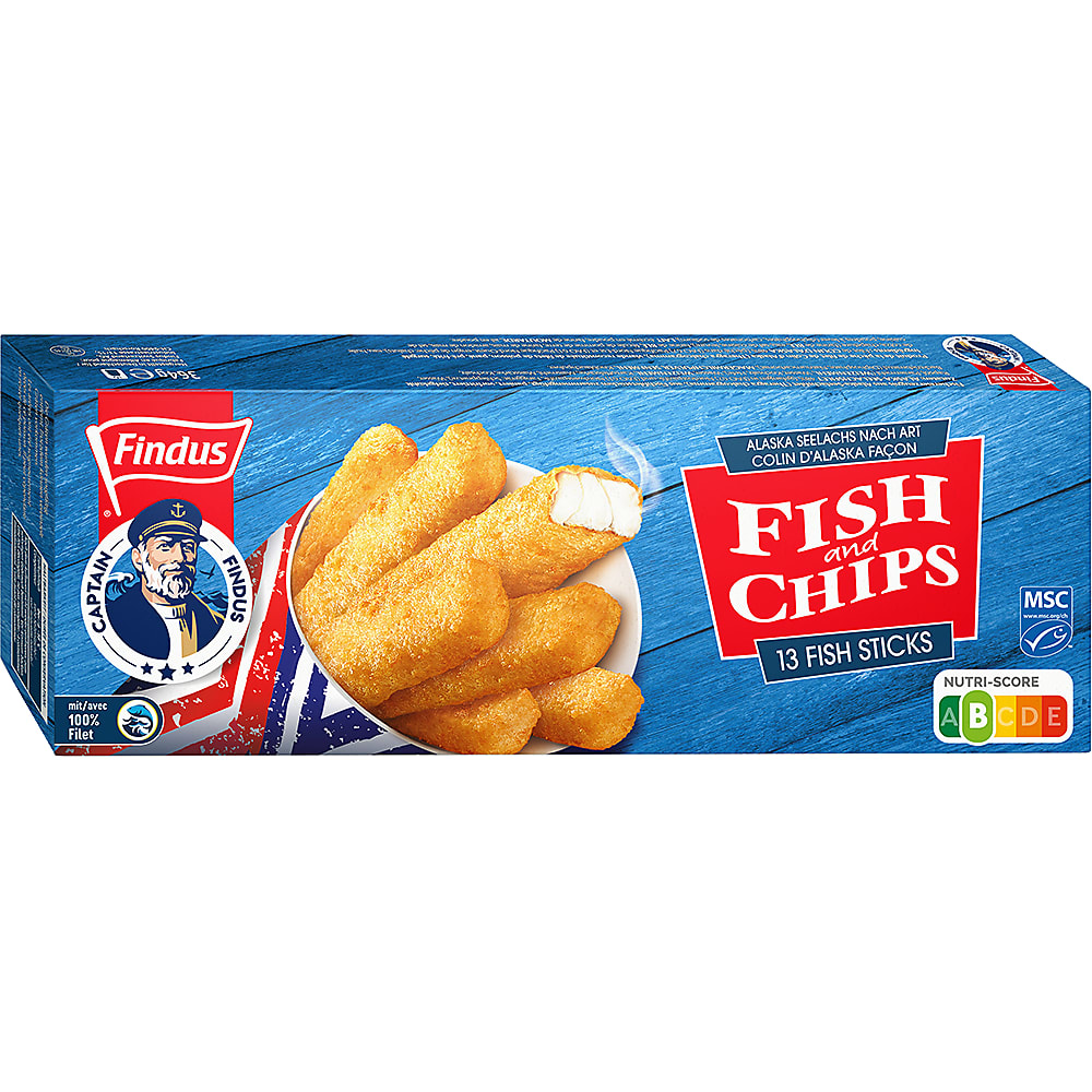 Findus MSC · Breaded fish sticks · Fish & Chips • Migros