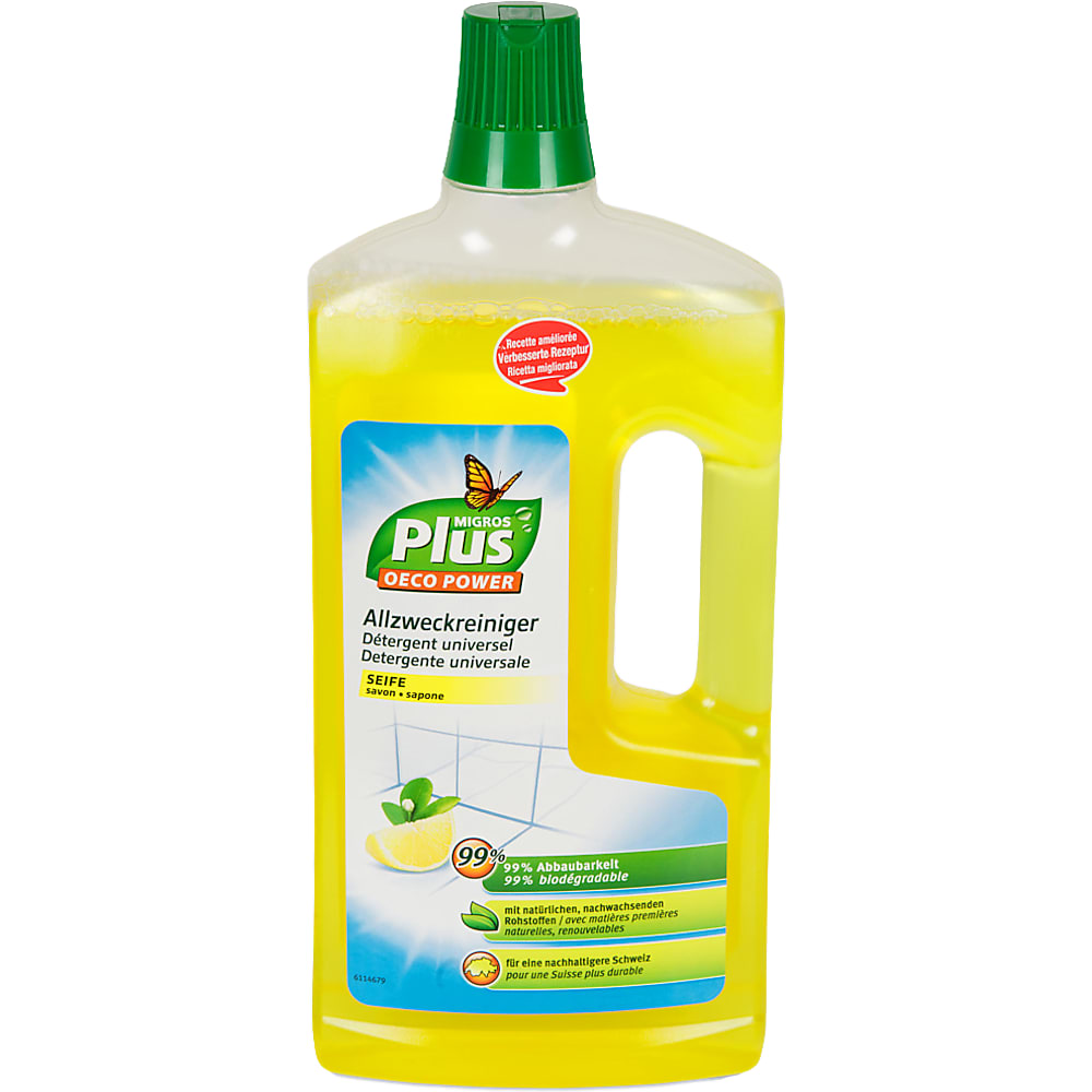 Oeco Migros Plus Oeco Power · Allzweckreiniger · Lemon Power • Migros