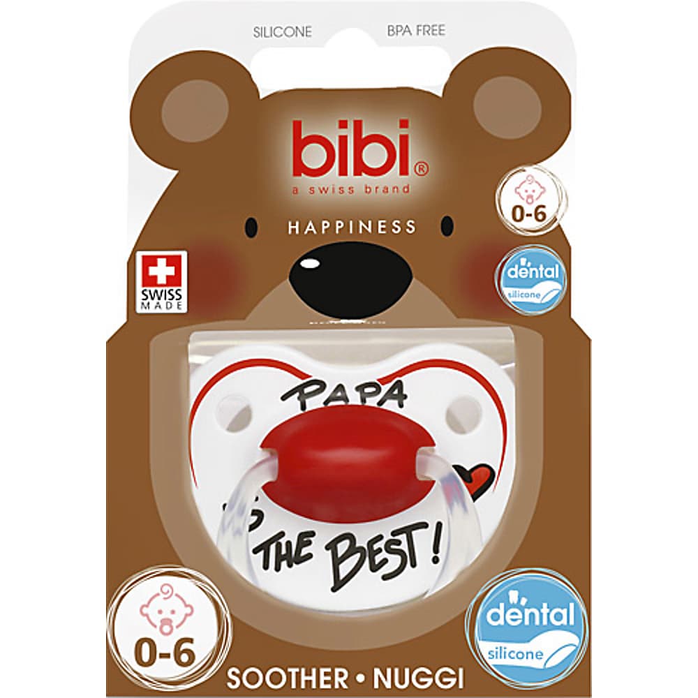 bibi Happiness · Sucette avec anneau · 0-6 mois - Papa is the best ...