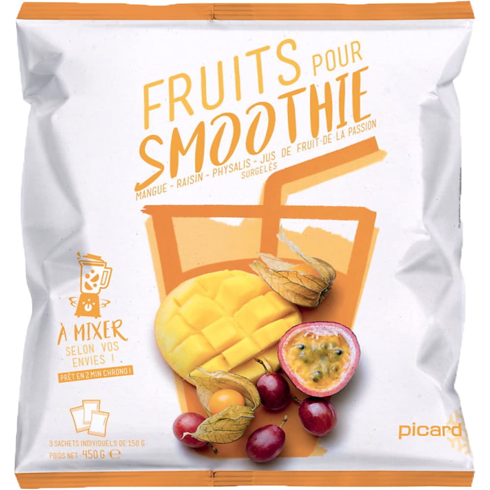 Picard Samosas Fruits Rouges Picard · Fruits pour smoothie · mangue, raisin, physalis, jus de fruit ...