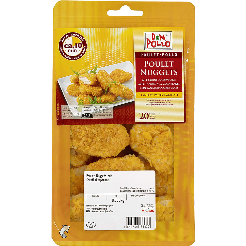 Kaufen Don Pollo · Chicken Nuggets · Cornflakes Panade • Migros