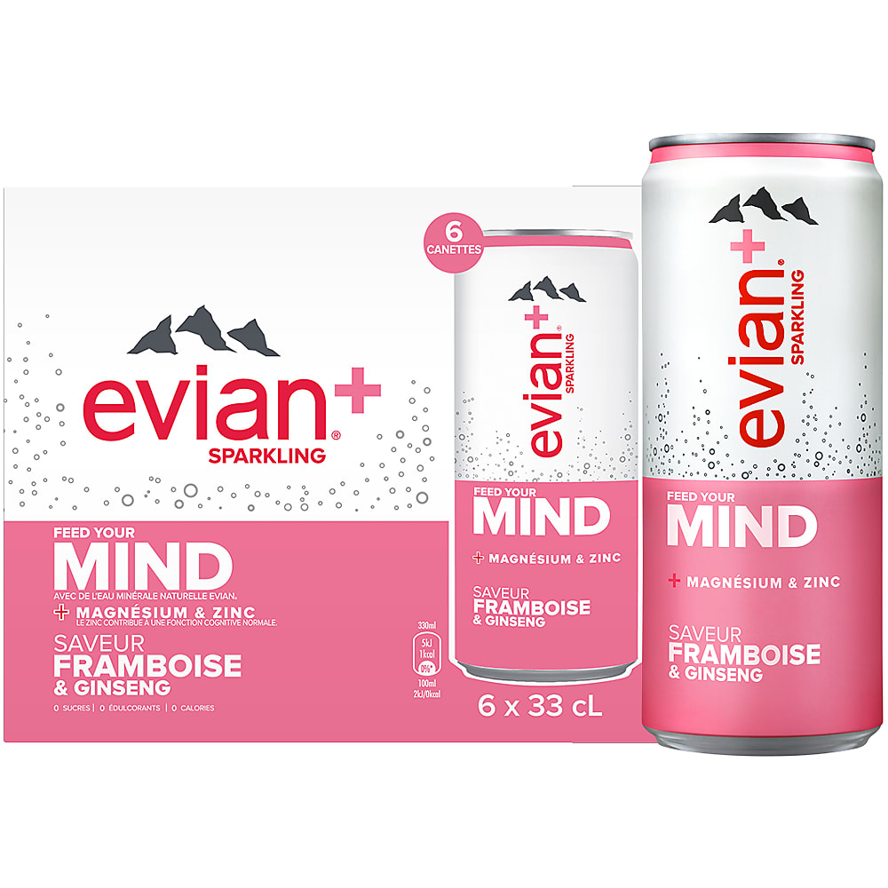 Buy Evian + · carbonated mineral water flavored with magnesium and zinc