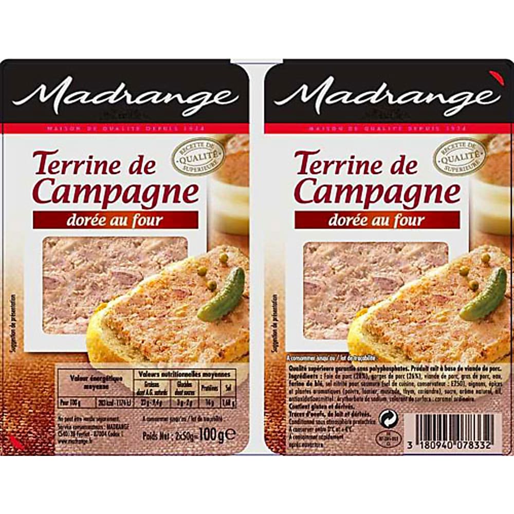 Kaufen Madrange · Terrine de Campagne · Dorée au four • Migros
