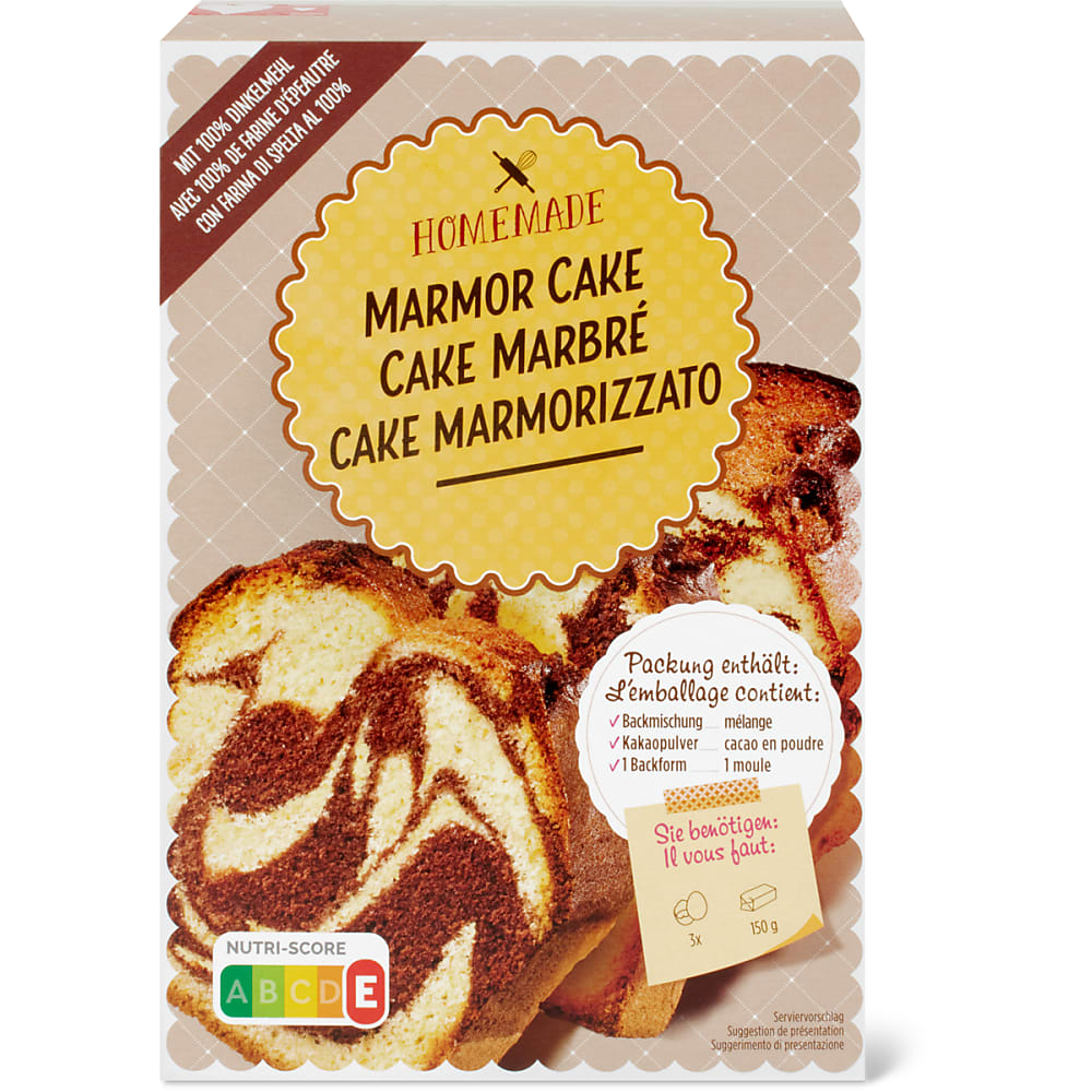 Buy Homemade · Baking mix for Marble Cake · with baking pan • Migros Online