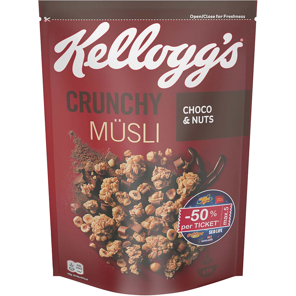 Buy Kellogg's Crunchy Müsli · Muesli · chocolate &nuts • Migros