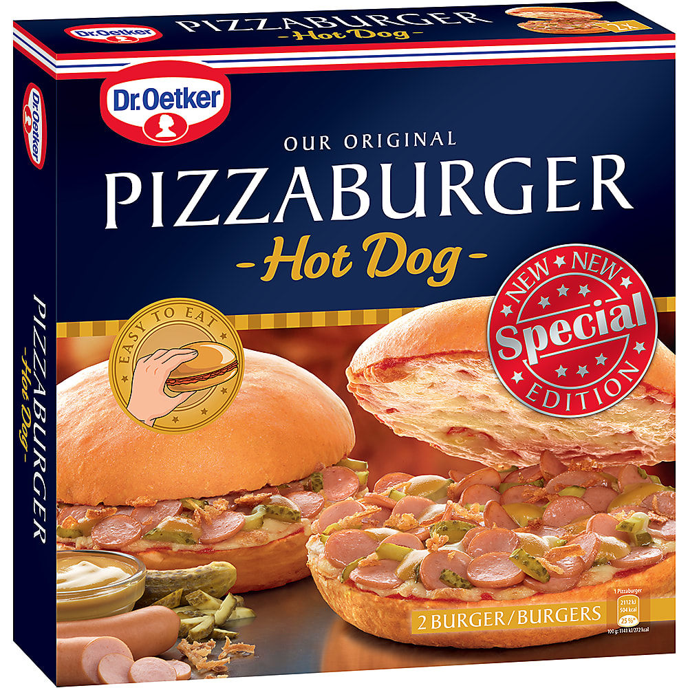 Buy Dr.Oetker · Pizzaburger · Hot Dog • Migros