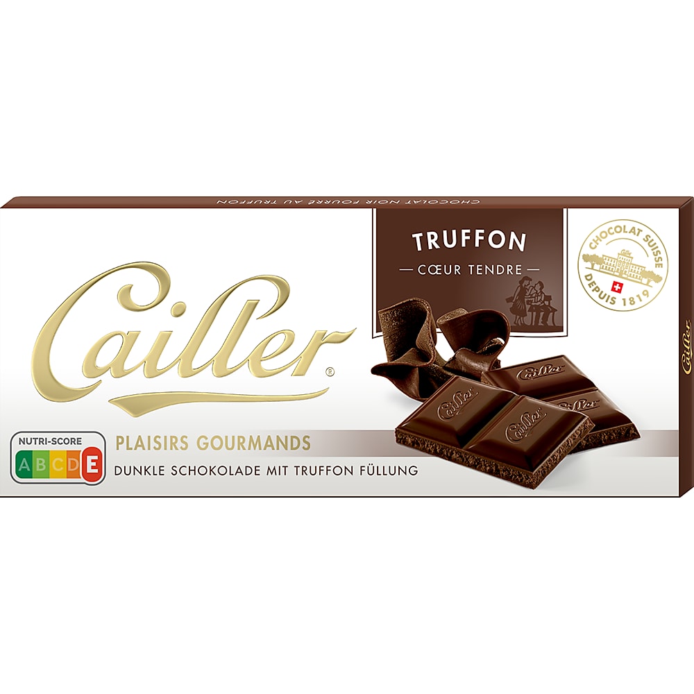Buy Cailler Plaisirs gourmands · Tablette de chocolat · Noir - Truffon ...