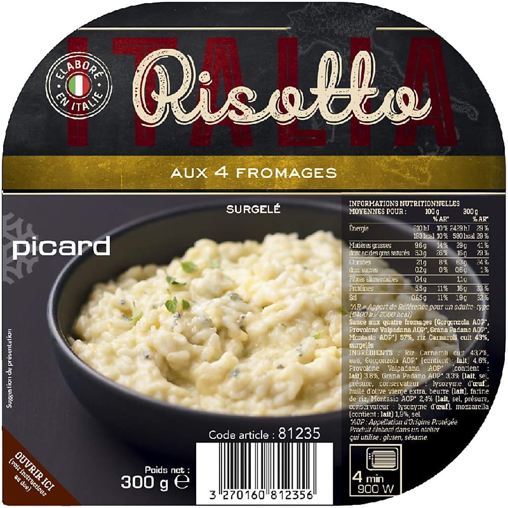 Achat Picard · Risotto Aux 4 Fromages • Migros Online 