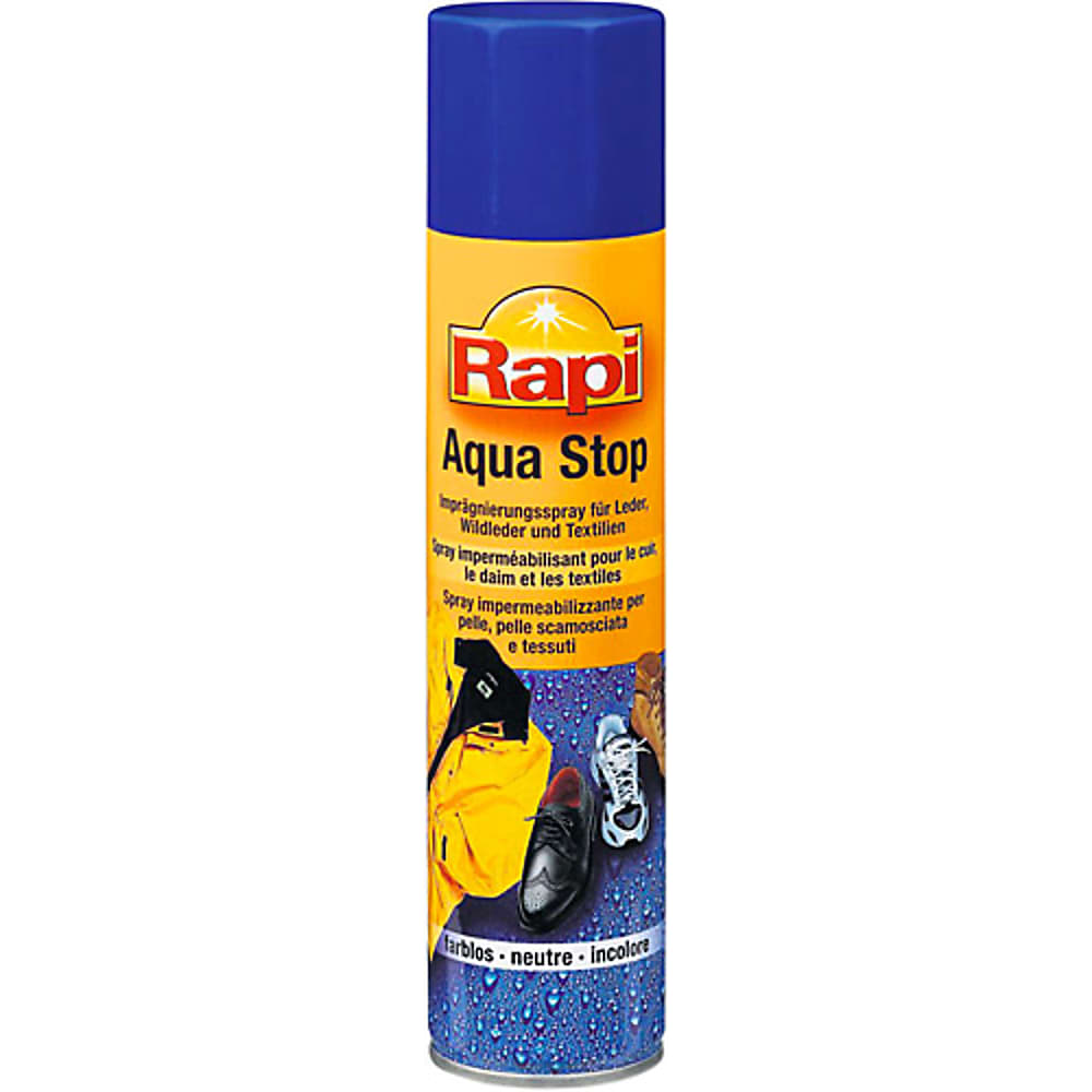 Acquista Rapi Aqua Stop · Spray impermeabilizzante · per pelle, pelle  scamosciata e tessuti - incolore • Migros