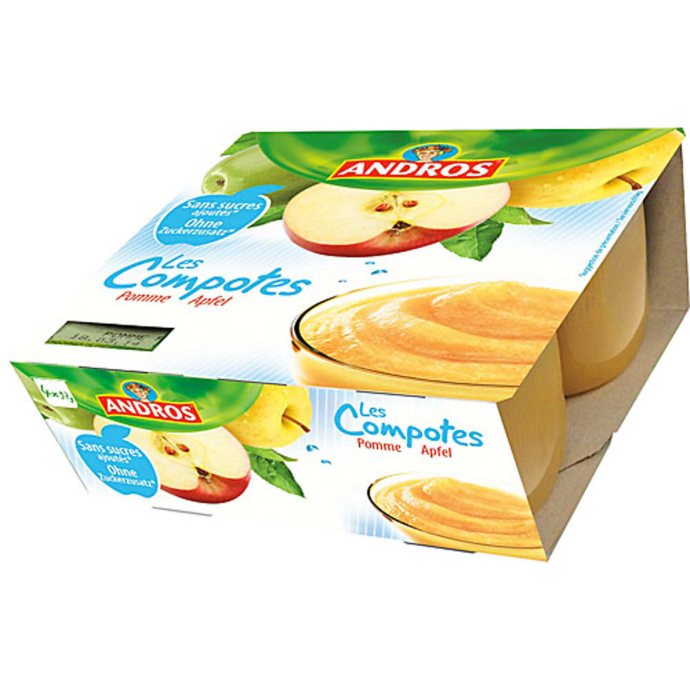 Achat Andros Les Compotes · Purée de fruits, sans sucre ajouté · Pomme •  Migros