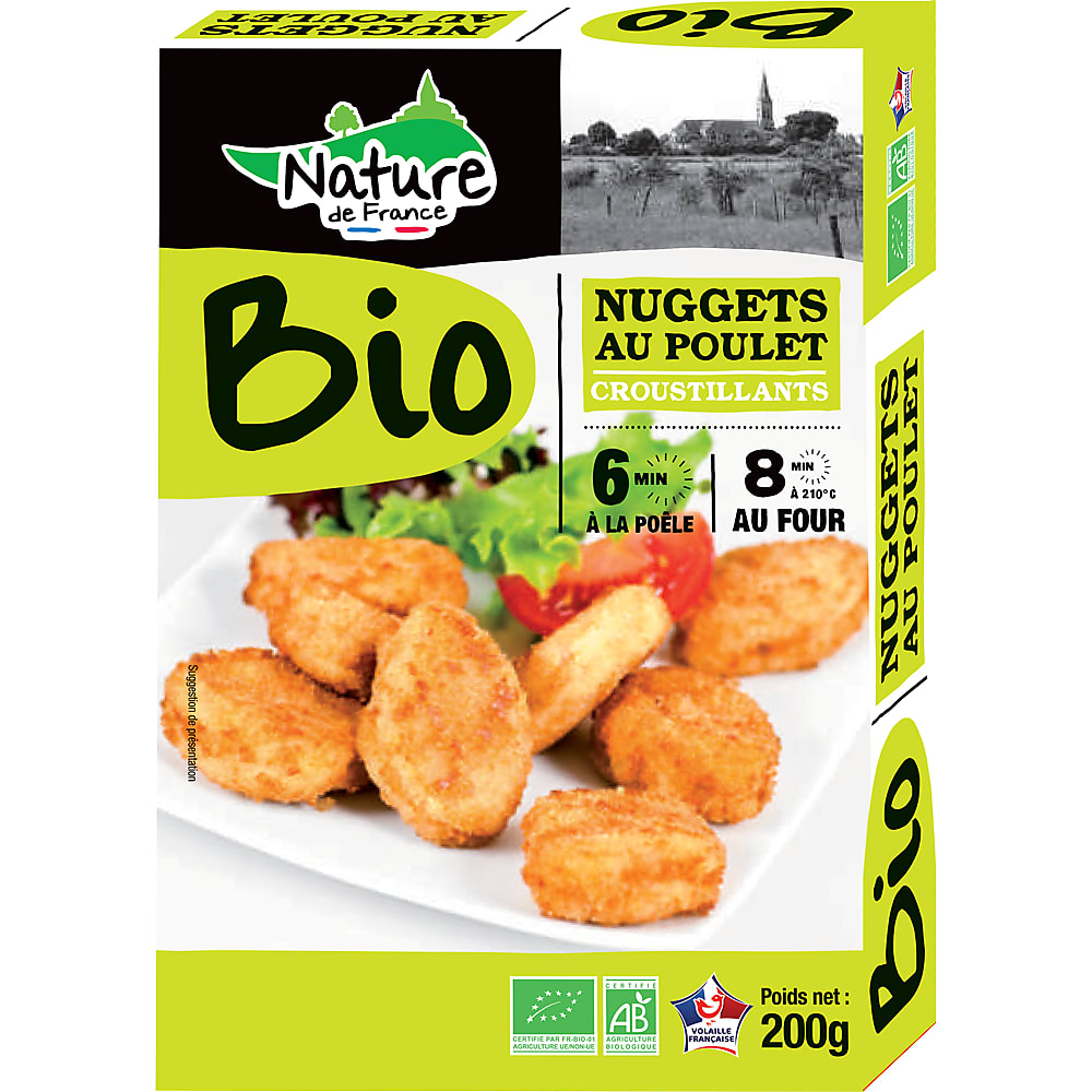 Grignottes de poulet bio - Poulet BIO - Nature de France