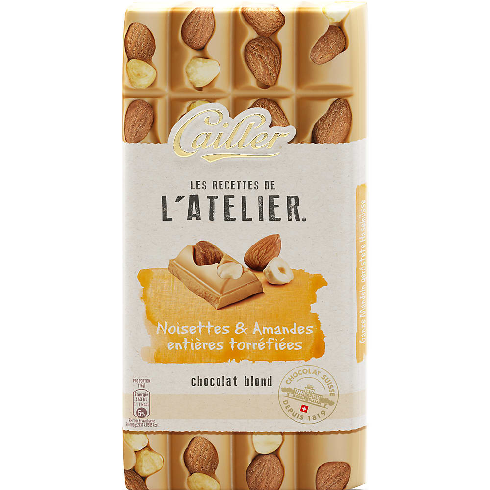 L'ATELIER chocolat blond noisettes amandes - Nestlé