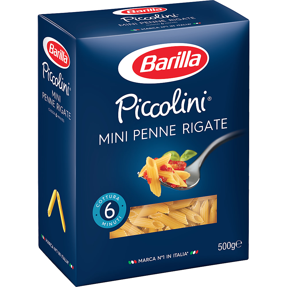 Acquista Barilla Piccolini · Pâtes à la semoule de blé dur · Mini Penne  Rigate n° 66 • Migros