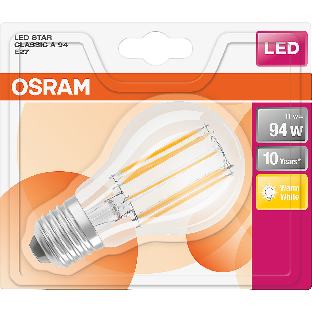 Osram LED · Ampoule Classic A · 11W = 94W E27 Clair • Migros