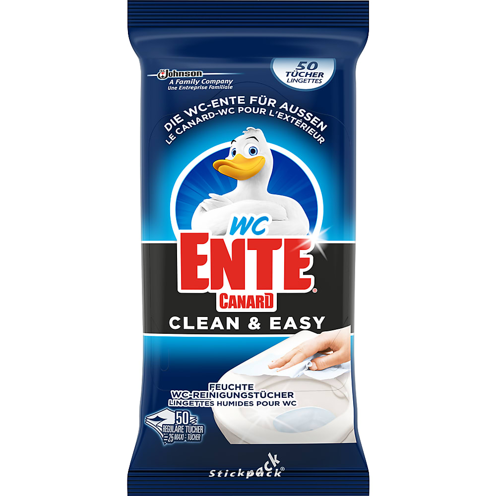 Achat WC-Ente Canard Clean&Easy · Lingettes humides pour WC