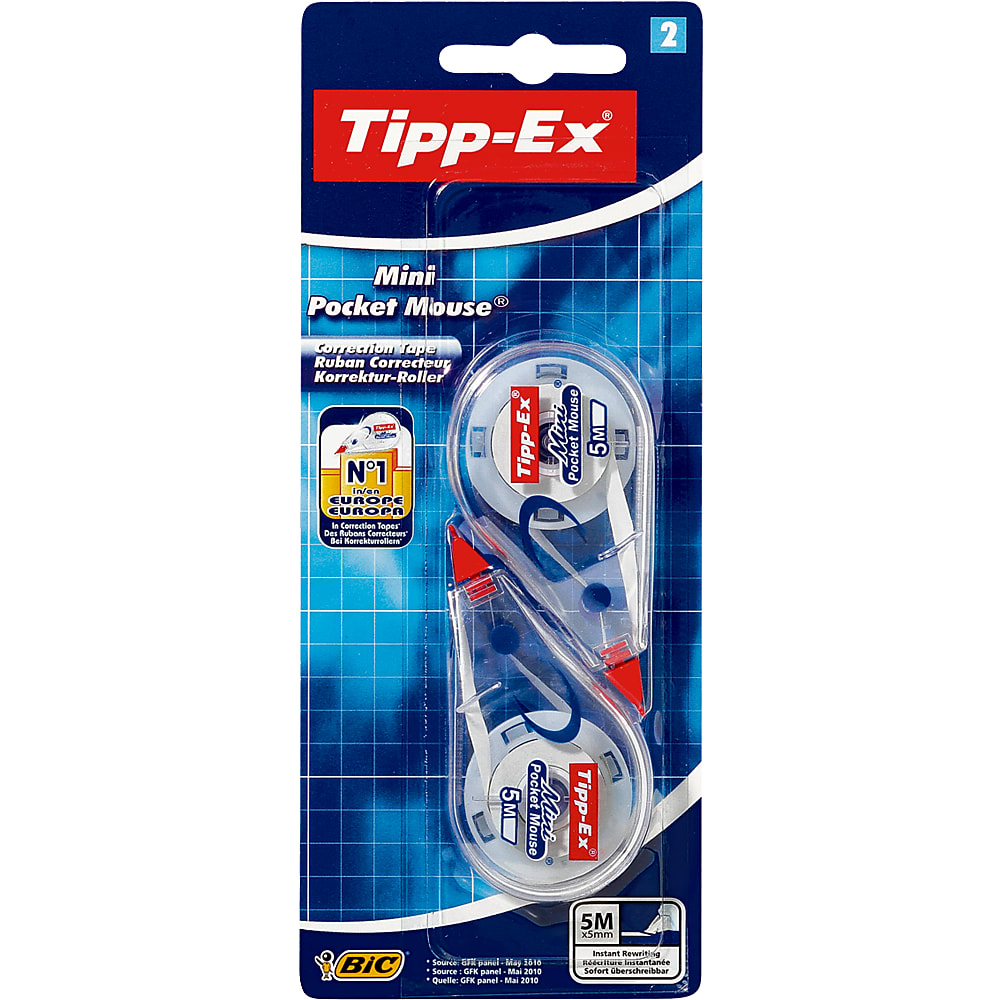 Tipp-Ex Roller de correction Mini Pocket Mouse 6 m x 5 mm, 1 pièce