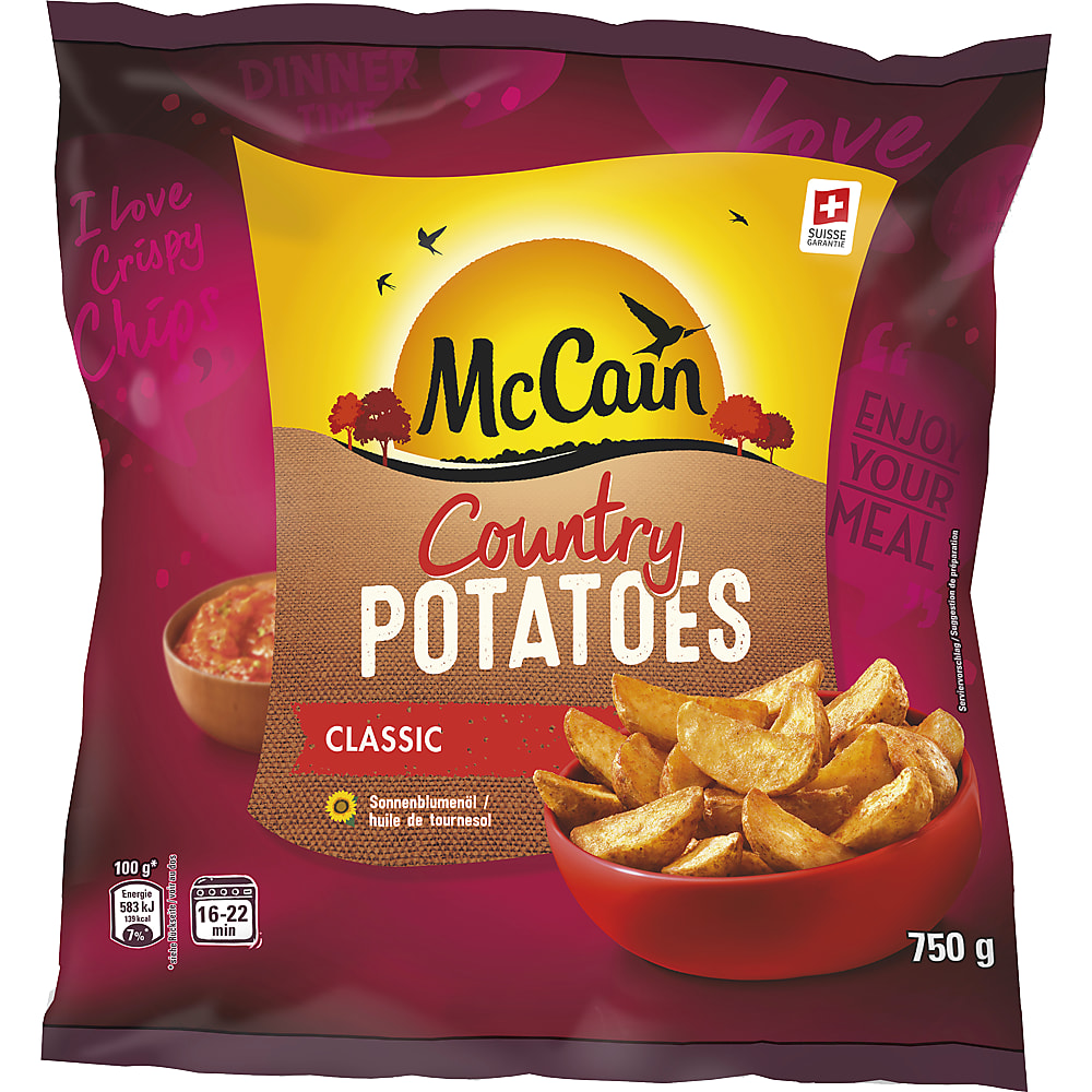 McCain Country Potatoes · Würzige Kartoffelschnitze mit Schale ...