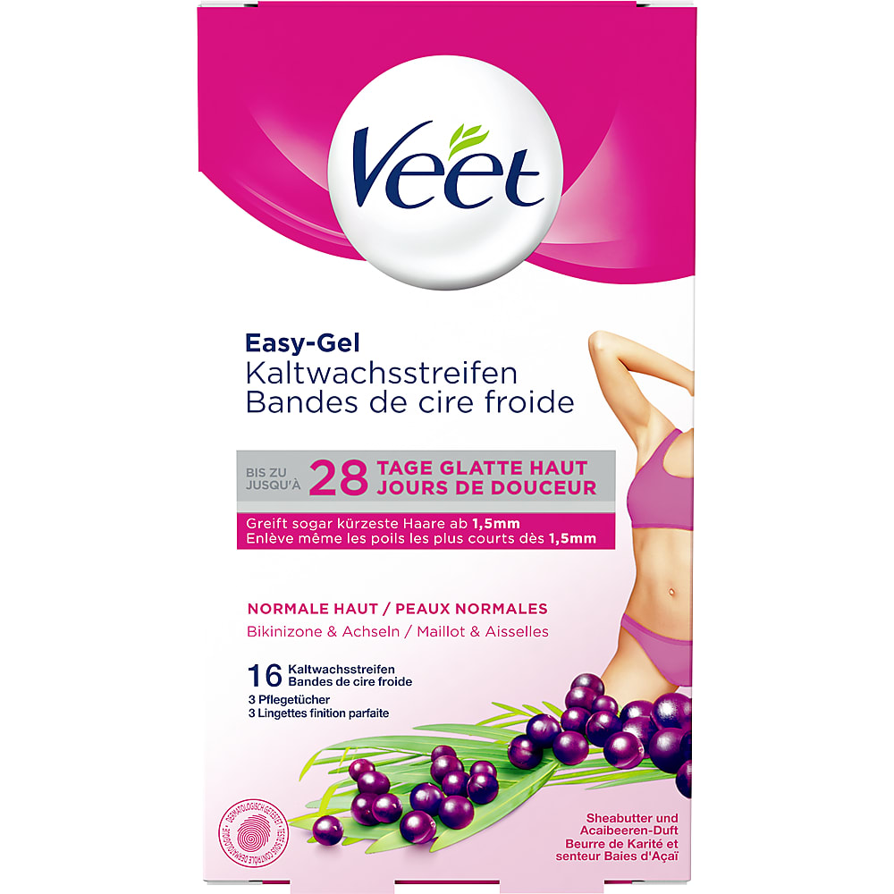 Veet · Cold wax strips · Bikini line & armpits • Migros