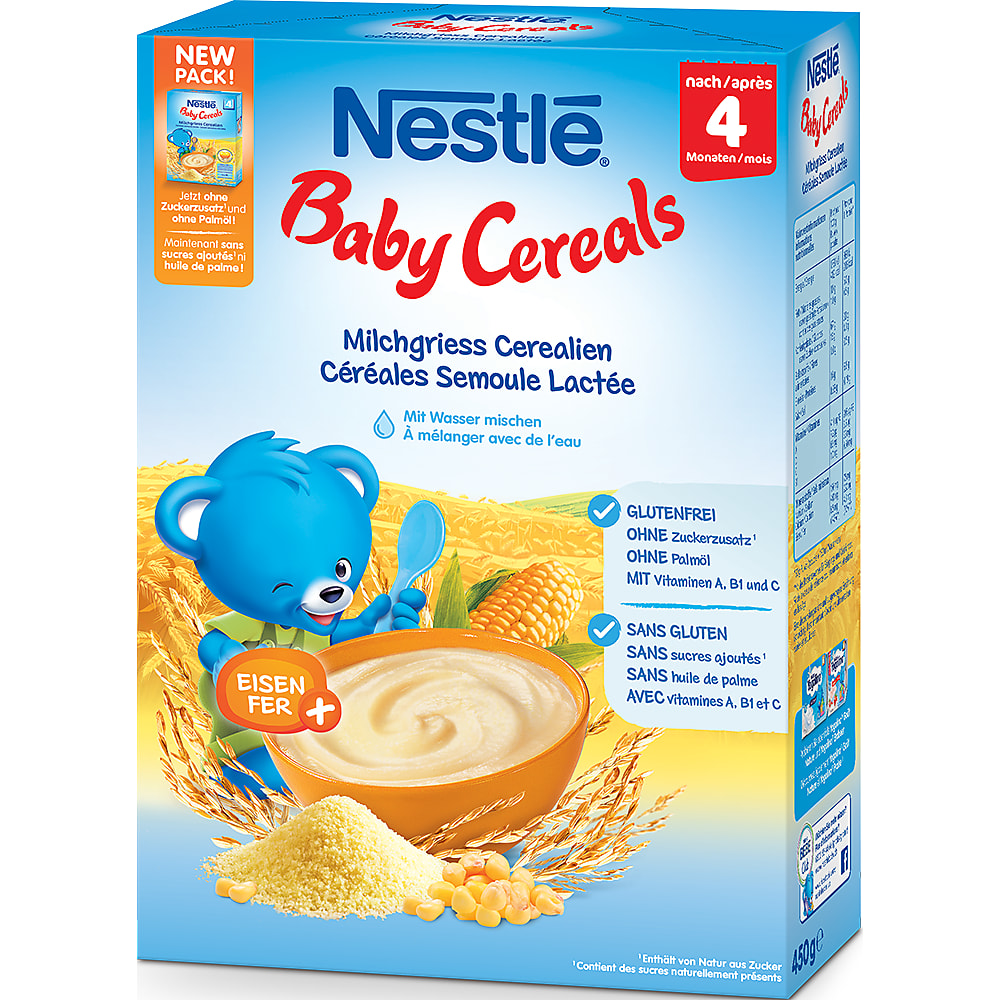 Achat Nestlé Baby Cereals · Céréales semoule lactée · Sans sucres ajoutés -  après 4 mois • Migros