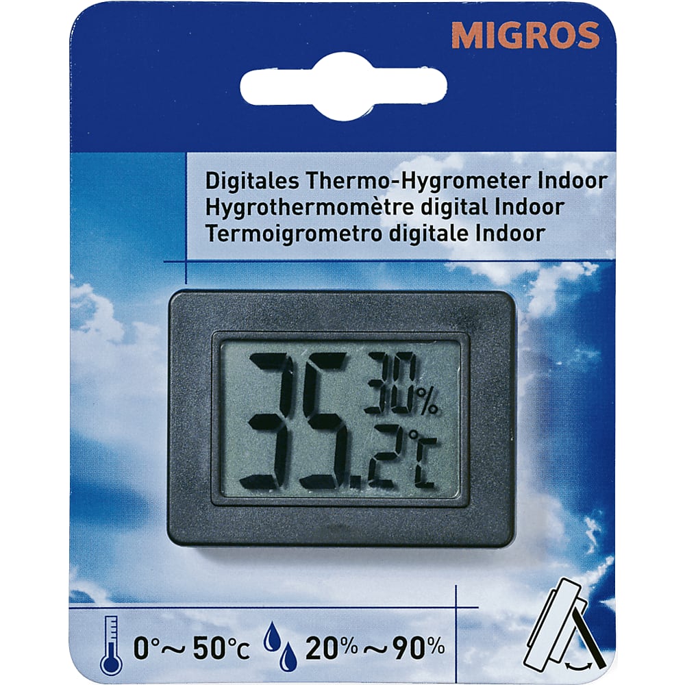 Achat Migros · Thermomètre d'intérieur · Sans mercure • Migros Online