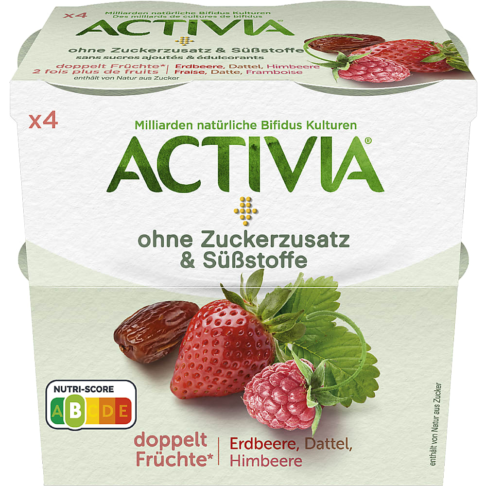 Danone Activia · yogurt · StrawberryRaspberryDates • Migros