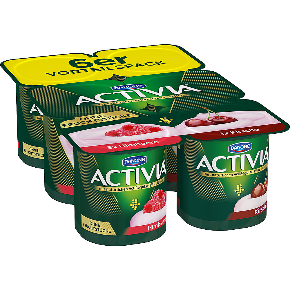Buy Danone Activia · Yogourt avec purée de fruit · 3x Framboise-3x Cerise •  Migros
