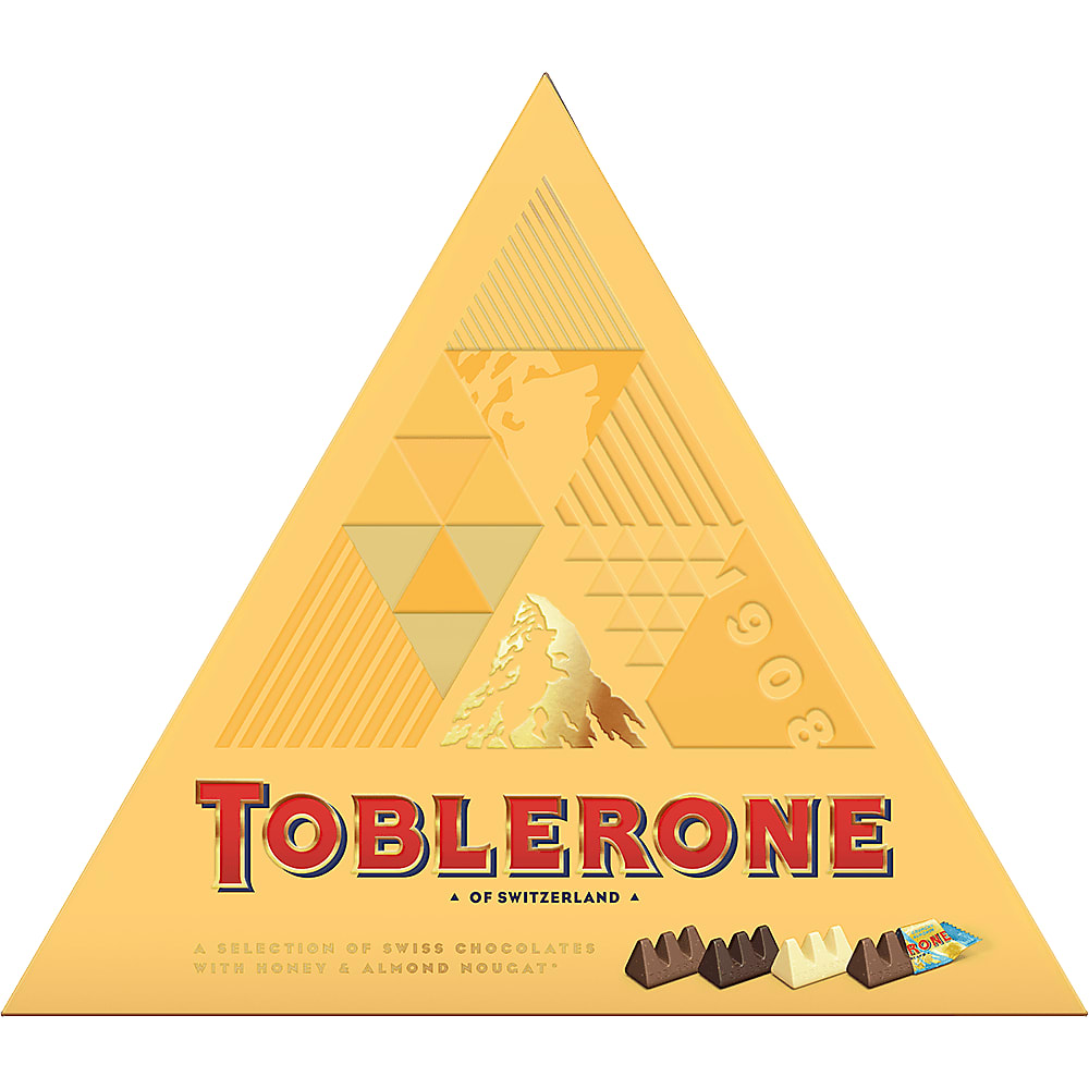 Achat Toblerone · Boîte Cadeau Toblerone · Contient quatre variétés de  Toblerone (Chocolat au Lait, chocolat blanc, chocolat noir et chocolat au  lait aux amandes) • Migros