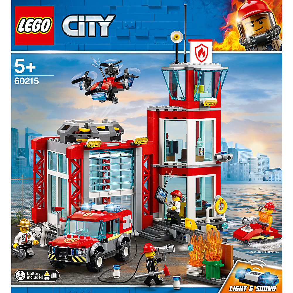 LEGO City 60215 La caserne de Pompiers Jouet pour Enfants de 5 ans