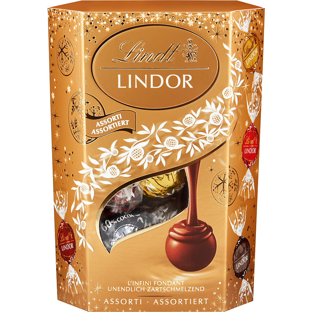 Lindt Chocolats Lindor Assortiment Noir, 500 g - Boutique en ligne