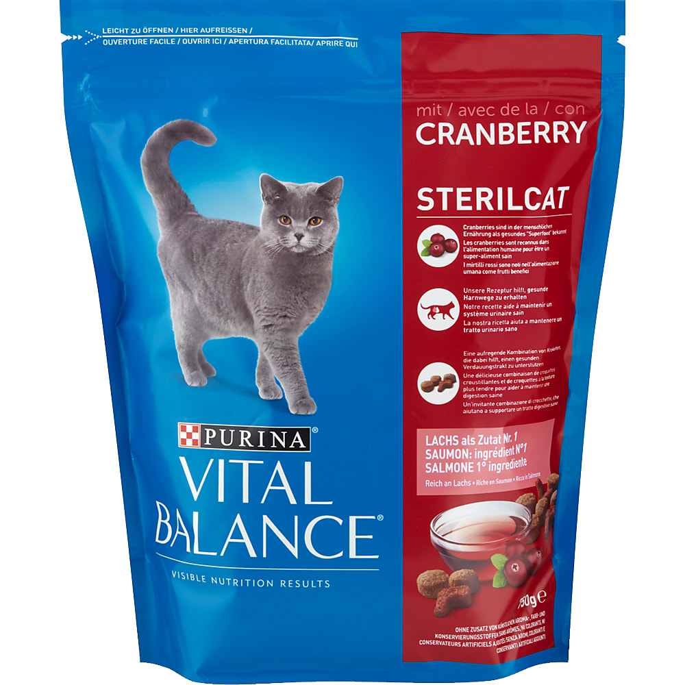 Vital Balance Purina dry food for cats salmon cranberry Migros Online