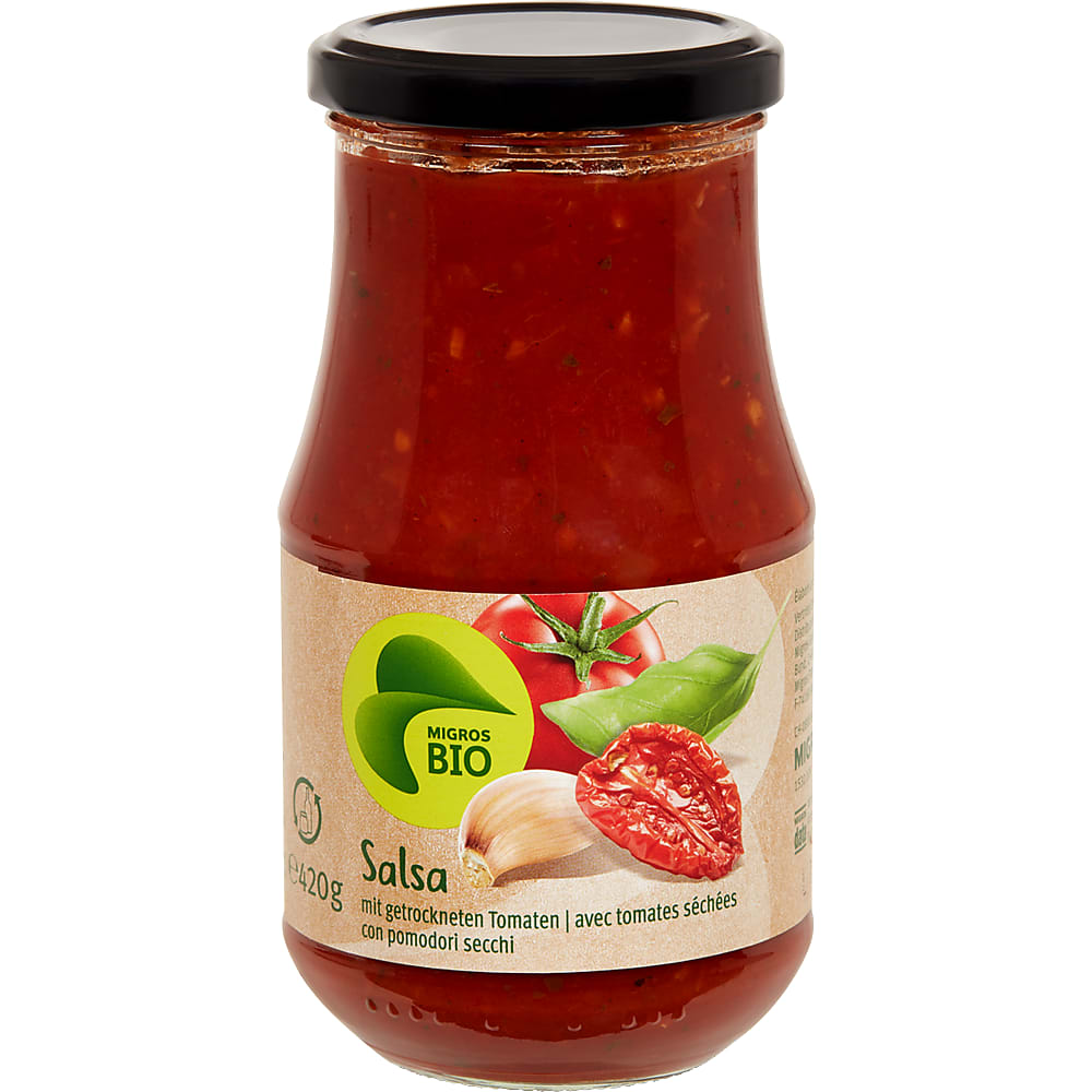 Migros Bio · salsa · mit getrockneten Tomaten • Migros Migros Bio · salsa · mit getrockneten Tomaten • Migros