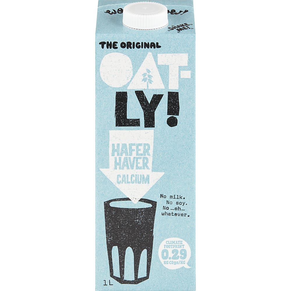 Oatly! · Oat drink · Calcium • Migros