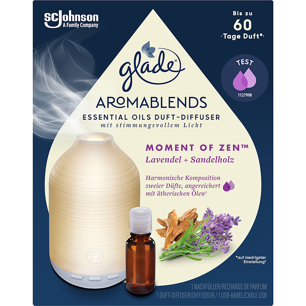 Kaufen Glade Aromablends · Starter-Duftöl-Diffusor · Moment of Zen -  Lavendel + Sandelholz • Migros