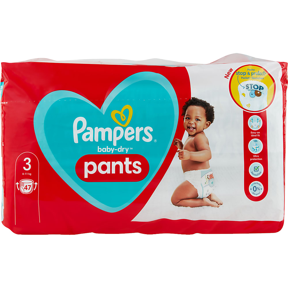 Pampers Baby-Dry Taille 7, 15+ kg, 30 Couches