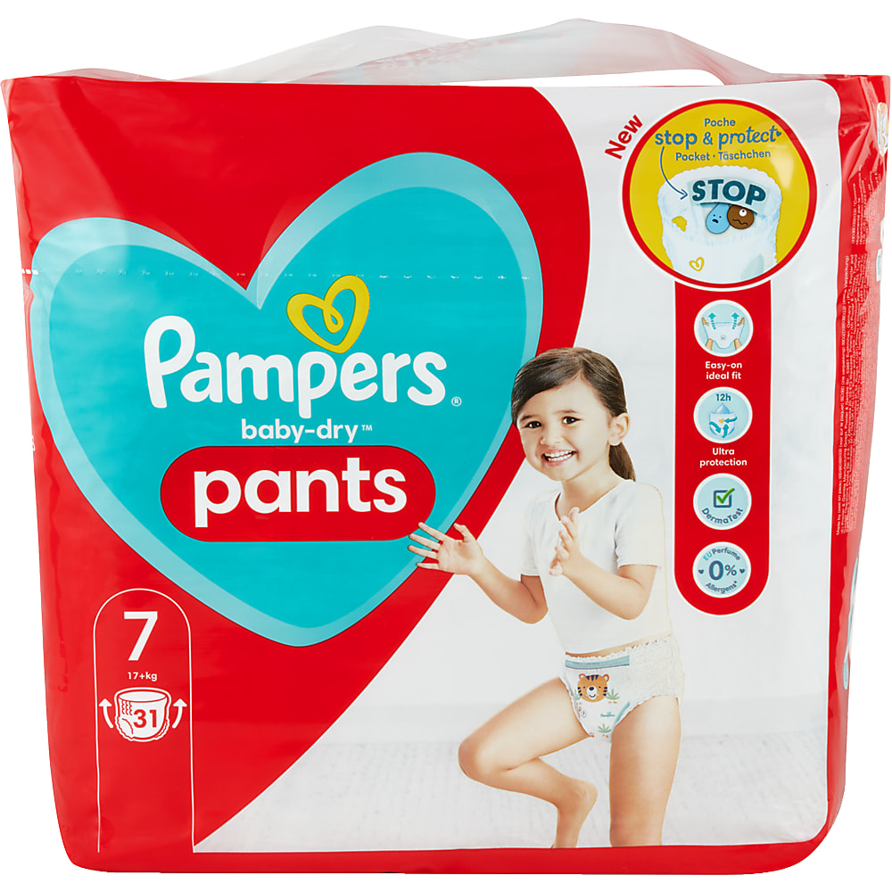 PAMPERS Pampers baby dry pants mega x60 taille 7 pas cher 