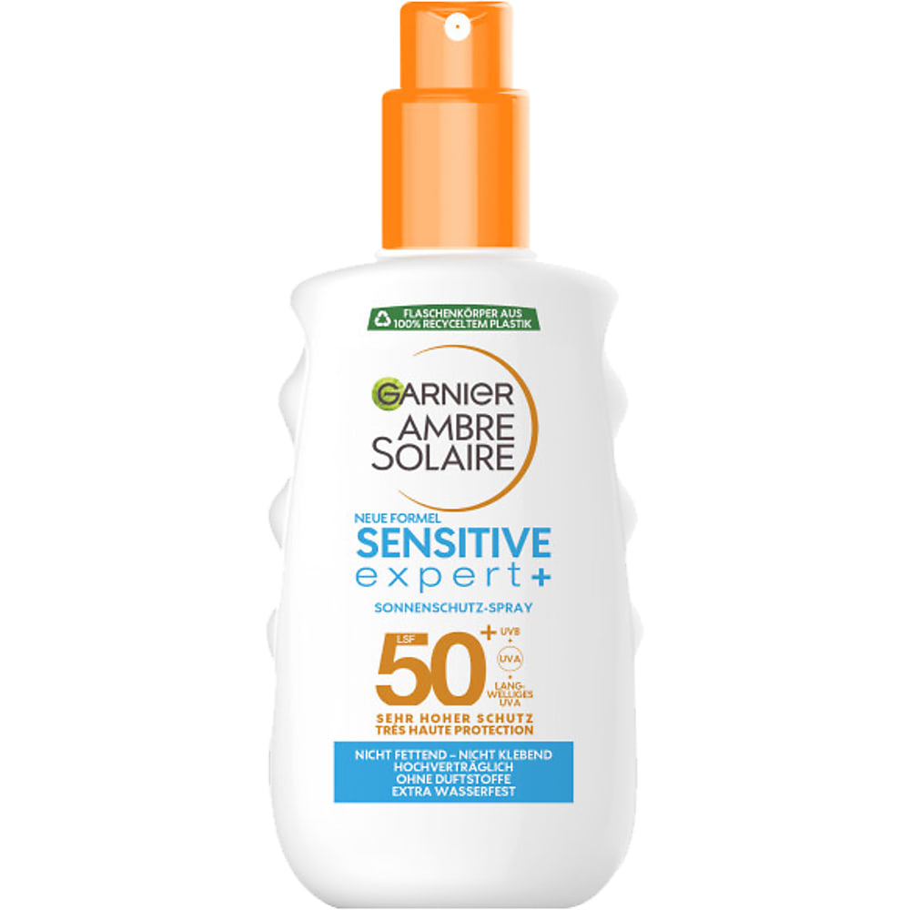 Buy Garnier Ambre Solaire · - and · Sensitive skin sensitive spray Protection SPF 50+ light • - expert+ For Migros