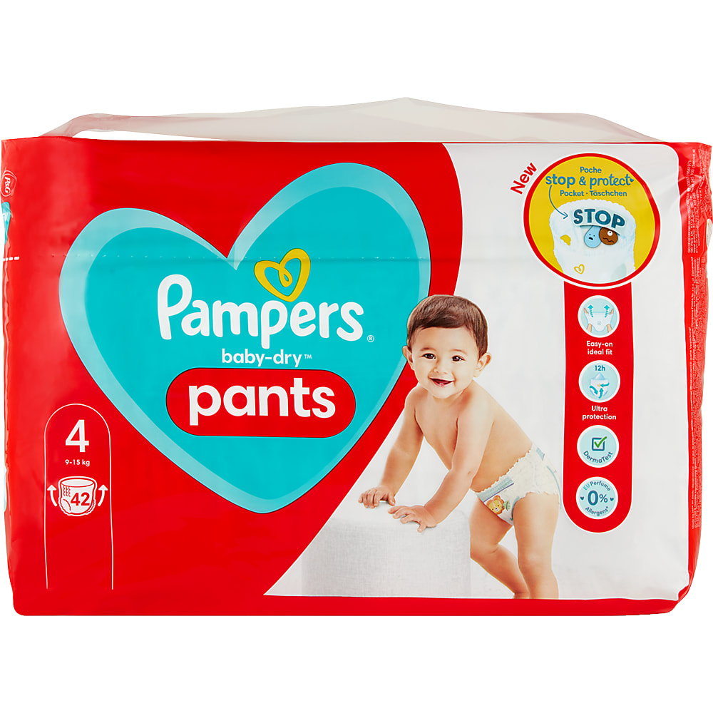 Pampers Baby-Dry Size 4 Nappy Pants Essential Pack - ASDA Groceries