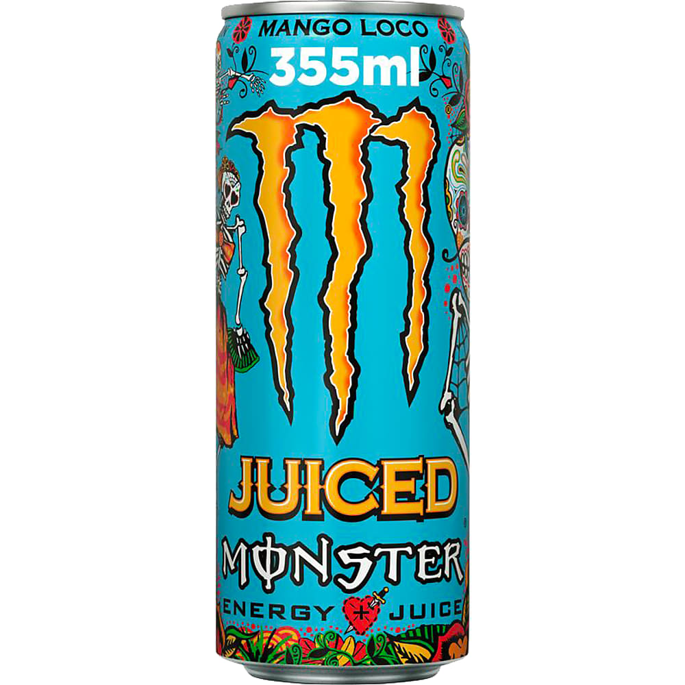 Monster Juiced · Energy drink · Mango loco • Migros