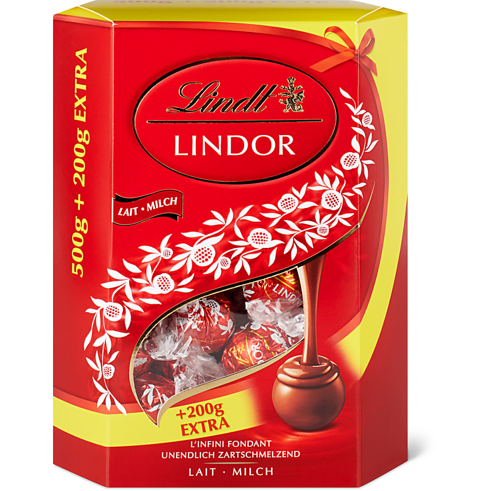 Achat Lindt Lindor · Boules de chocolat · Au lait, fourré • Migros