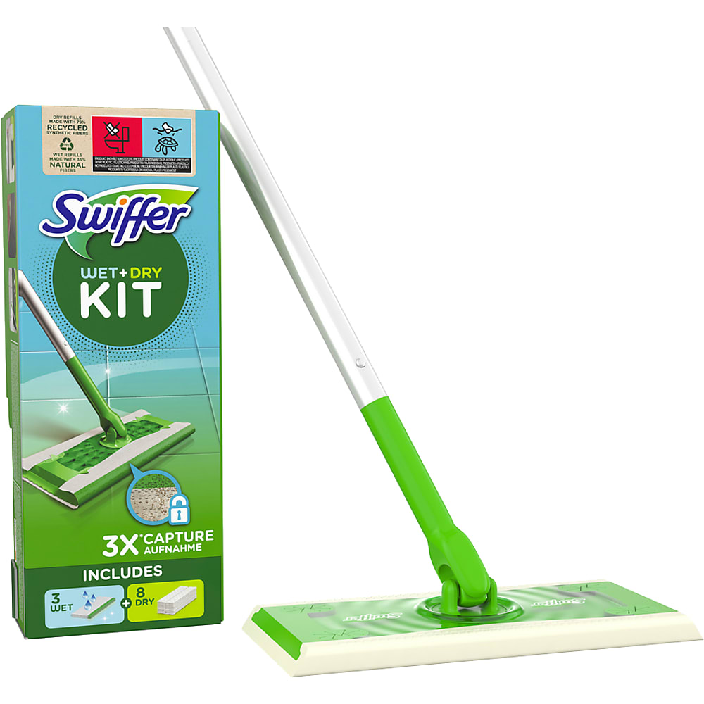 Swiffer Dry+ Wet Kit - Kit de démarrage pour le nettoyage des sols