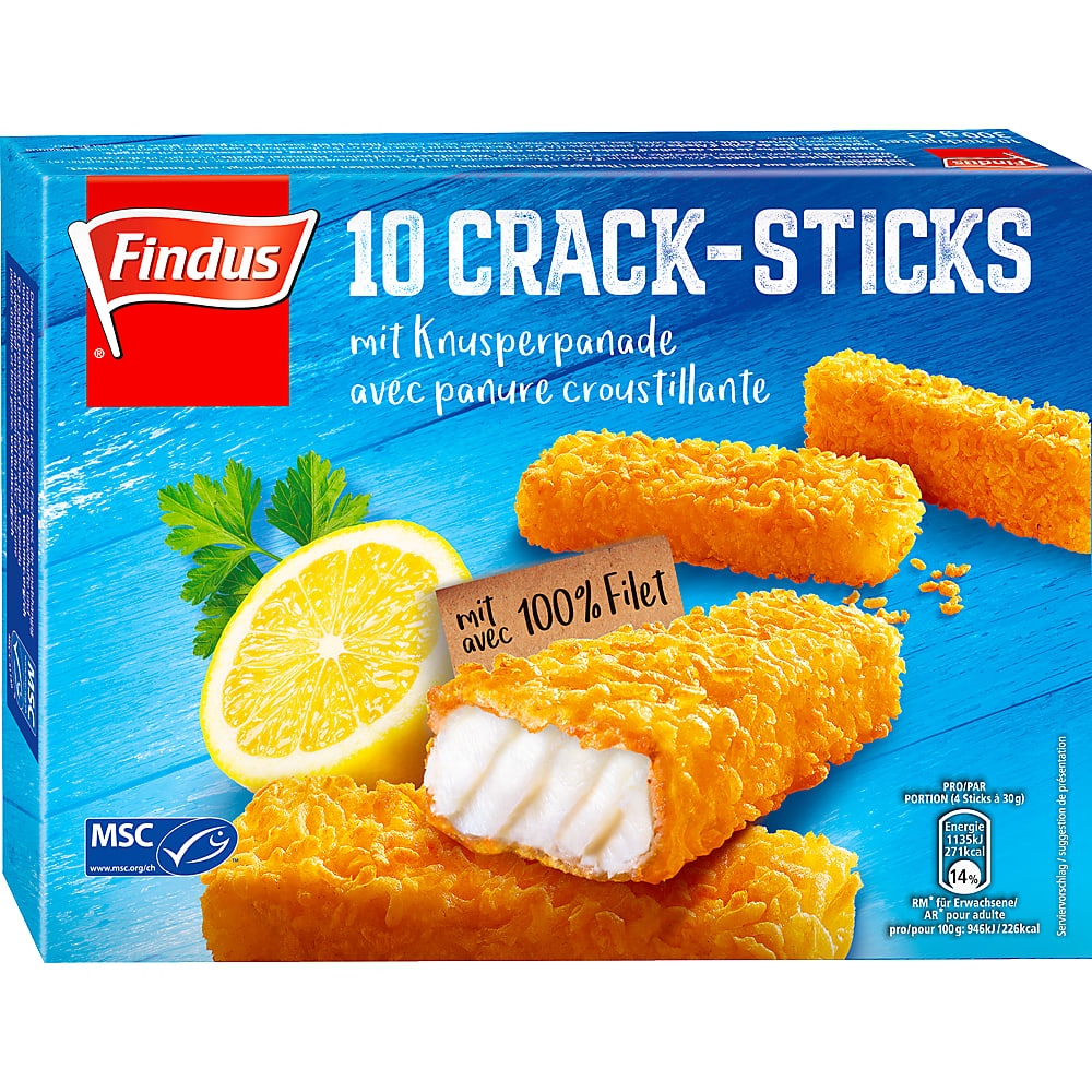 Findus MSC · Fish sticks with crispy breading · 10 pieces • Migros