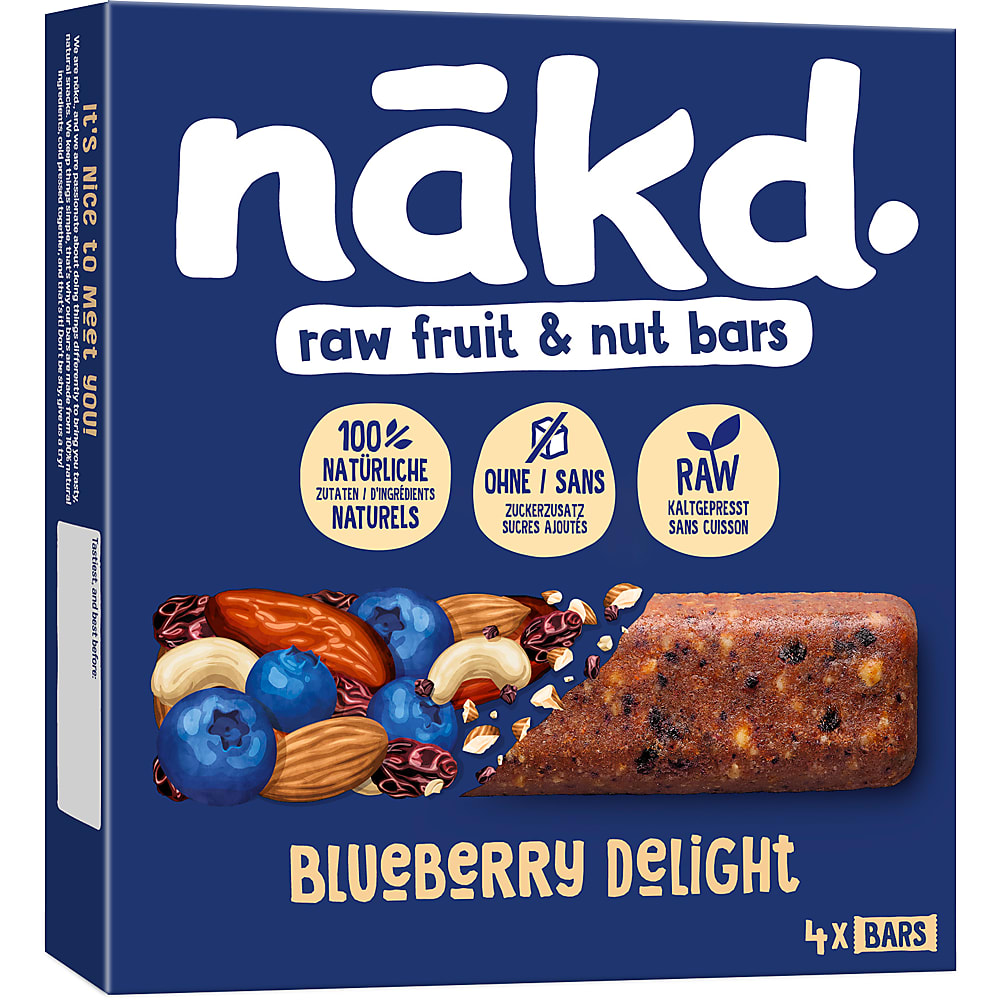 Barre fruits secs et cacahuètes sans gluten Nakd - Boîte de 18 barres sur