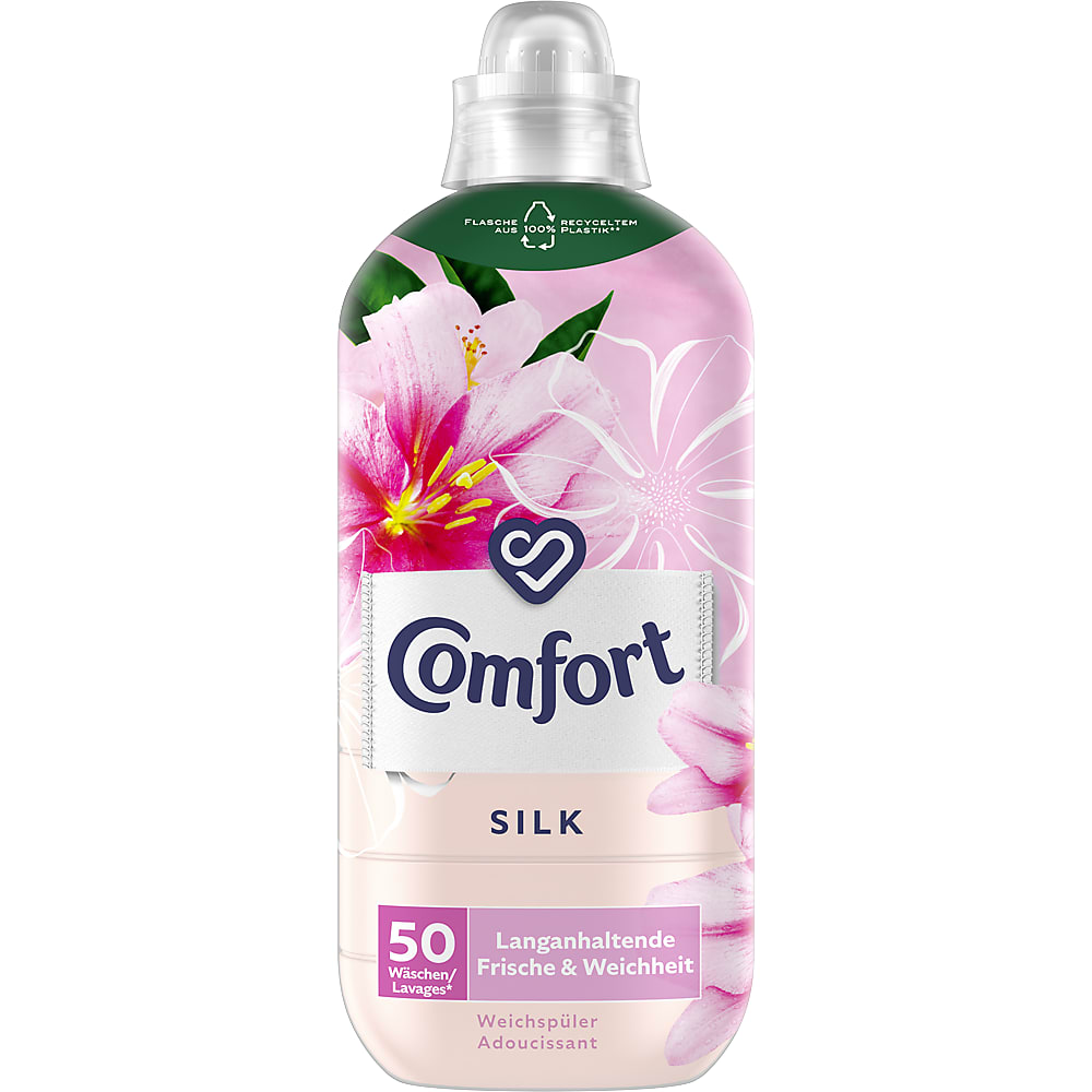 Comfort · Fabric softener · Silk - 50 washes - Long-lasting freshness &  softness • Migros
