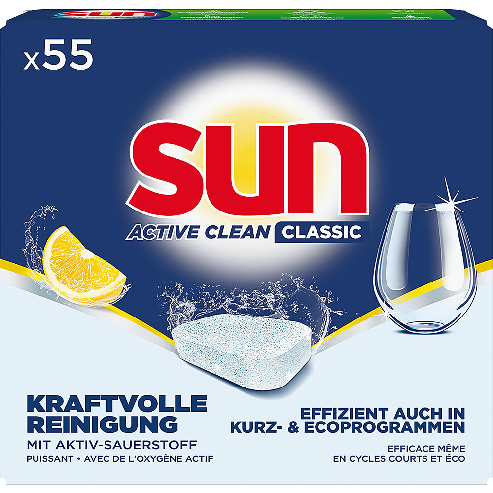 Produit pour lave-vaisselle Sun All-in-1 Active Lemon 99 tabs