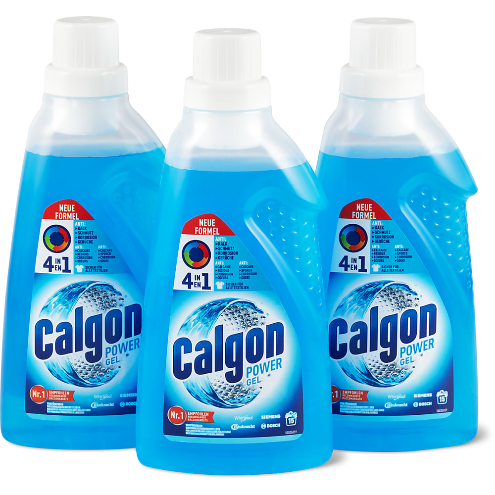 Calgon 3-in-1 Washing Machine Water Softener Gel, 2 x 750 ml (1.5 Litre)