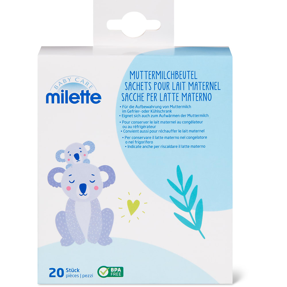 Achat Milette Baby Care · Sachets pour lait maternel · Sans BPA • Migros