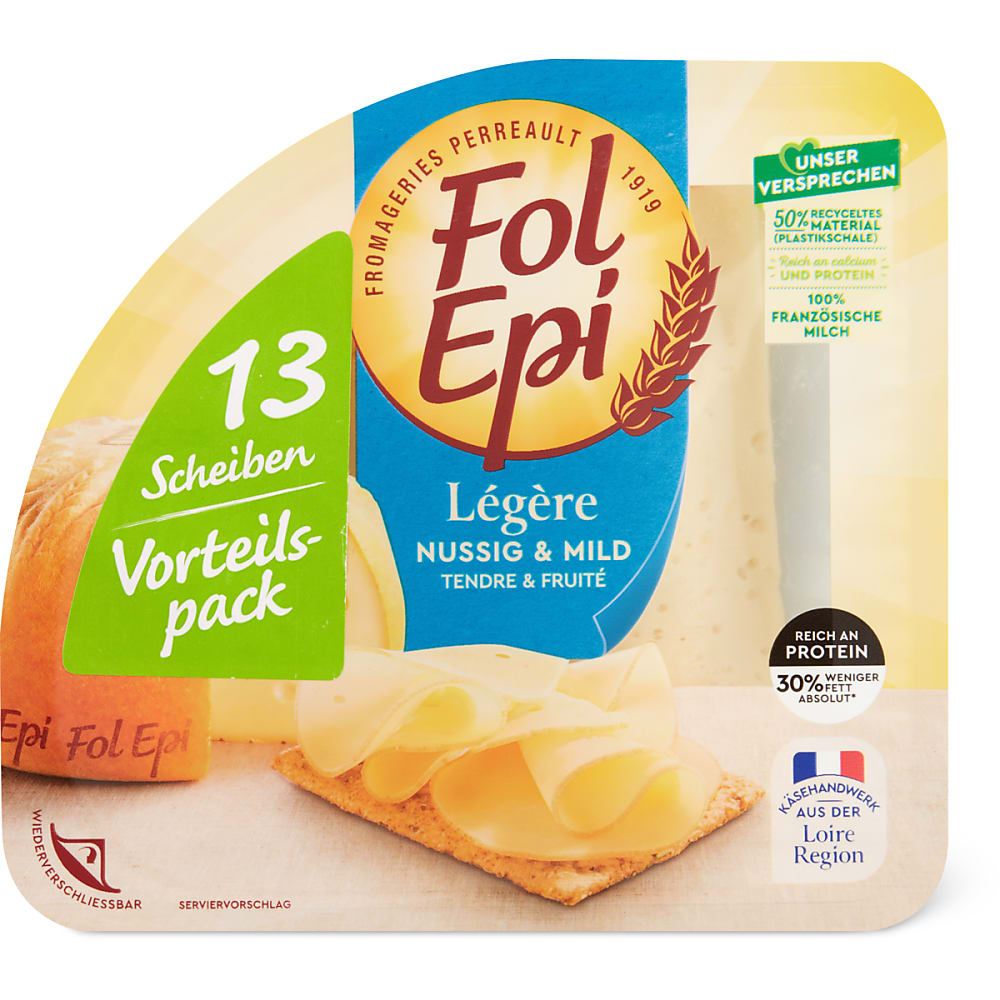 Fol Epi · Fromage Français à Pâte Mi Dure 12 Gras Au Lait Pasteurisé à Croûte Consommable 