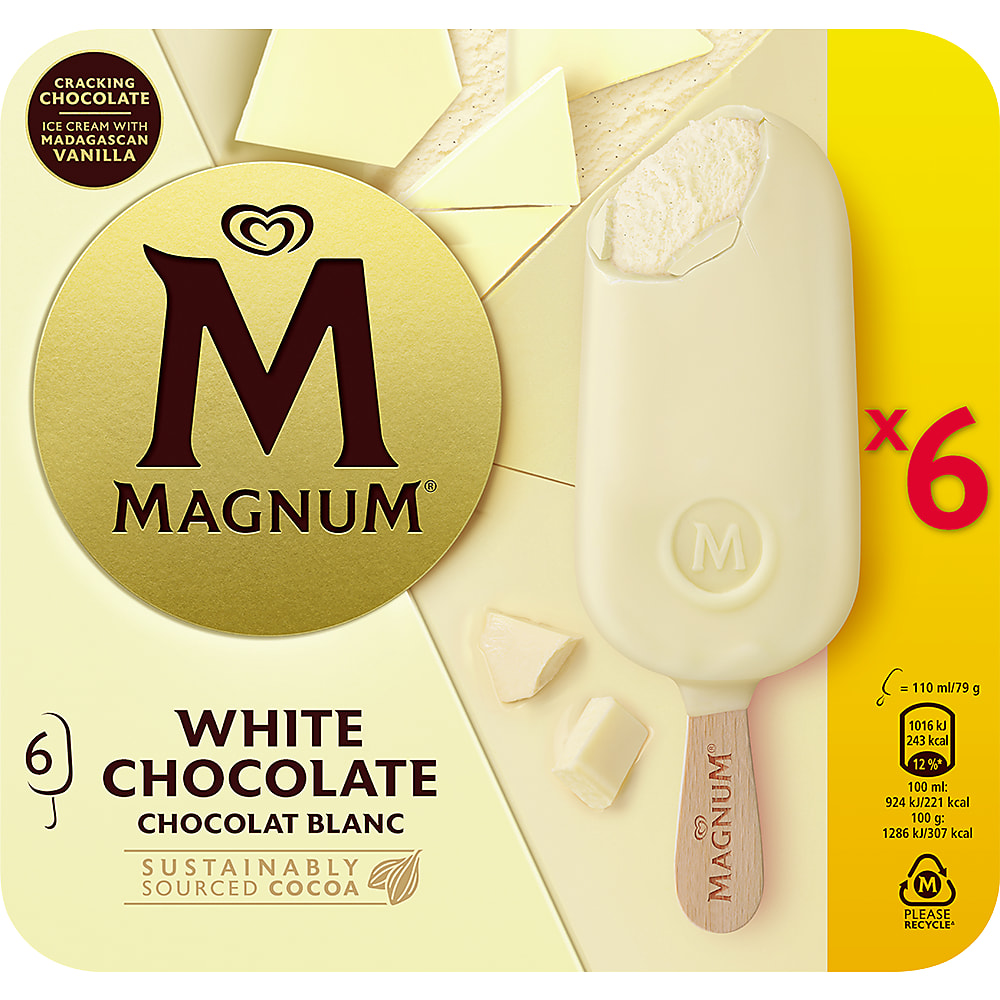Magnum white shop ice cream