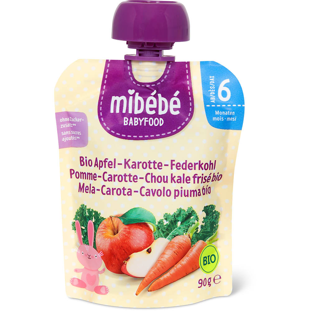 Buy Mibébé Bio Babyfood · Vegetables squeeze pouche for babies, apple