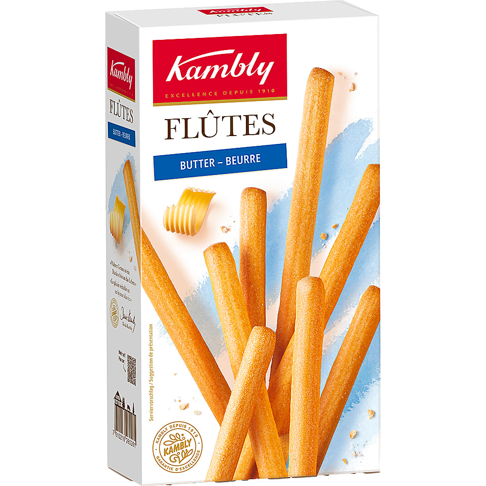 Kambly · Knusprige Flûtes · Salz • Migros